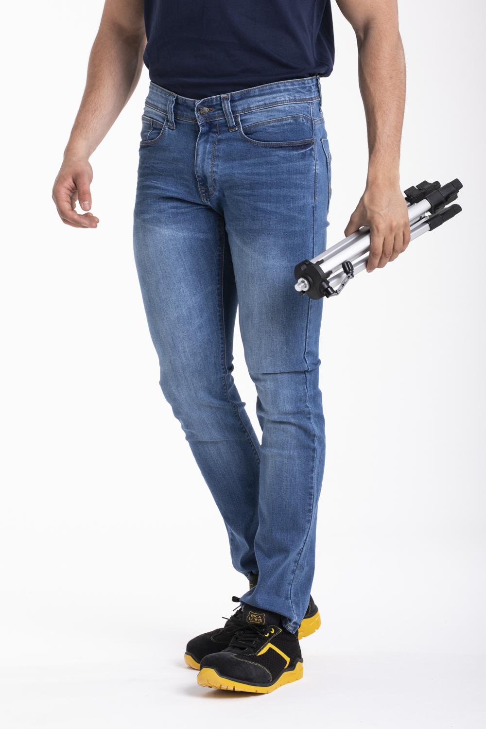 Jeans coupe droite ajustée stretch super stone washed WORK1