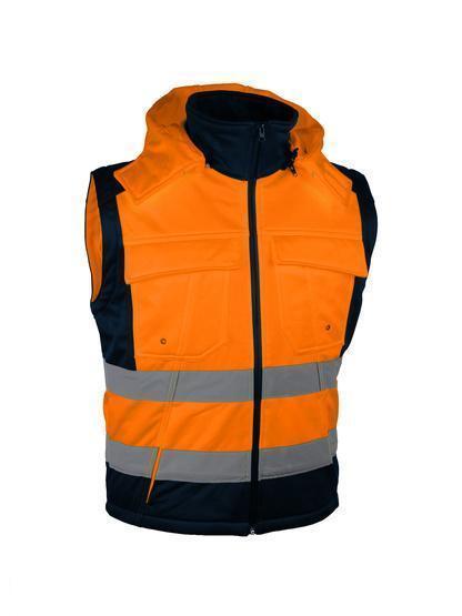 VESTE SOFTSHELL DE SIGNALISATION. DOUBLÉPOLAIRE. 2 X 1.