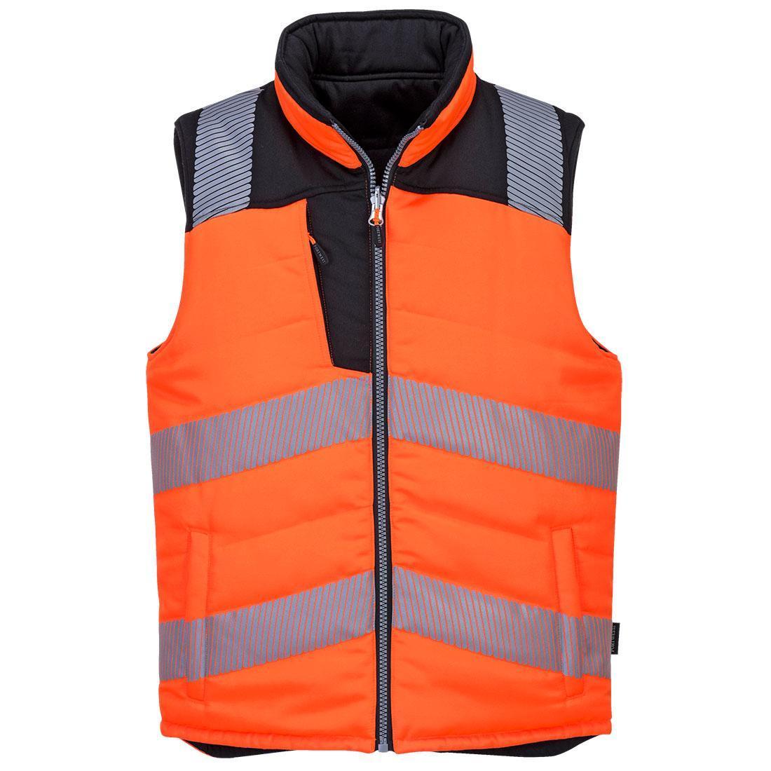 PW374 - Bodywarmer réversible haute visibilité PW3 Orange/Noir